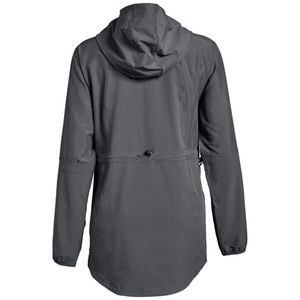 Under Armour Womens charcoal gray lightweight 1/2 zip jacket. Loose fit MD.